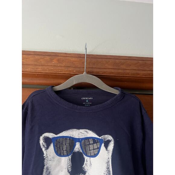 J. Crew Crewcuts Boy's Polar Bear Regular Fit T-Shirt Long Sleeve Navy S (6-7) - Picture 8 of 8